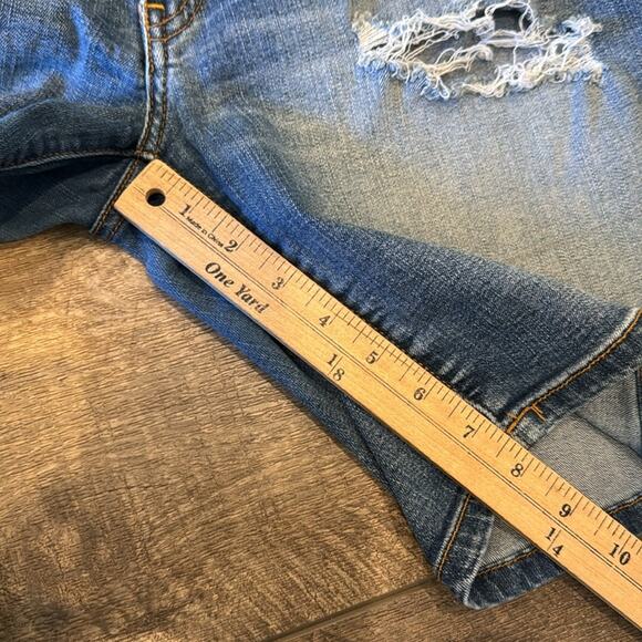 KanCan Blue Distressed Denim Jean Shorts size 29/11 - Picture 3 of 7